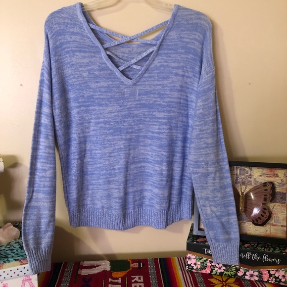 🌟B2G1🌟SO Perfectly Soft Marled Baby Blue Sweater - Picture 11 of 11